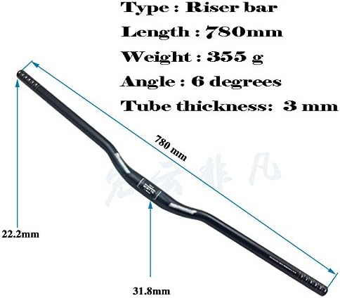 NiceDream68 Super Long 31.8mm 780mm Bicycle Fixed Gear/Mountain Bike MTB Aluminum Riser/Flat Bar Handlebar