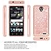 ZTE Prestige 2 Case,ZTE N9136 Case with HD Screen Protector for Girls Women,LeYi Luxury Glitter Cute Design [PC Silicone Leather] Dual Layer Protective Phone Case for ZTE Prestige 2 N9136 - Rose Gold
