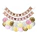 Premium Baby Shower Decorations for Girls Pink and Gold 39 Piece SET BABY SHOWER IT’S A GIRL Banner Flower Pom Poms Paper Lanterns Balloons Honeycomb Ball Tassels Gender Reveal