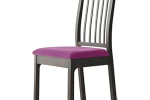 SONNACH Chair Seat Covers - Soft Velvet Slipcovers for Dining Room Chairs - Transform Your Space with Easy-to-Install, Elasticized Slipcovers (4, Purple)