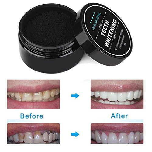 Creazy Teeth Whitening Powder Natural Organic Activated Charcoal Bamboo Toothpaste (c)