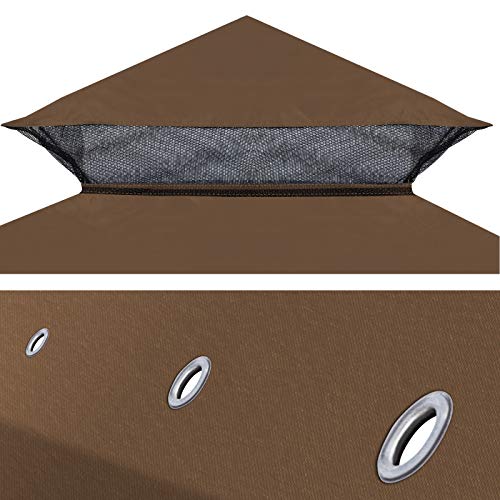 BenefitUSA Replacement Canopy Top Cover for 10'X10' Gazebo Polyester Double Tiers for Outdoor Garden Patio Pavilion Sunshade (Brown) - Thumbnail 6