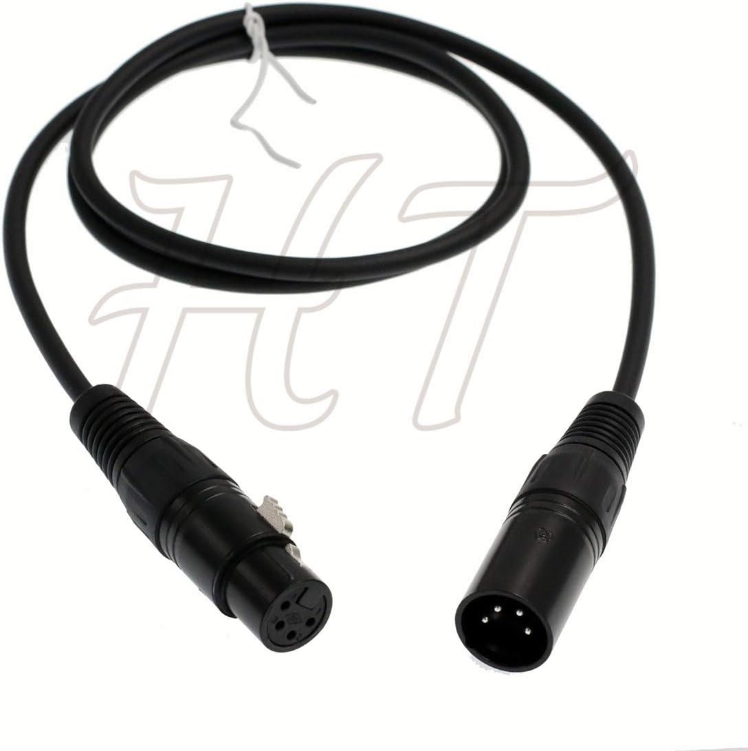 HangTon XLR 4 Pin DSLR Camera Monitor Recorder Mixer Power Supply Cable XLR Male To Female (1), Black - Image 3