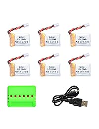 Batería 3.7V 150 MAH con 6 cables de conversión para JJRC H36 Eachine E010 GoolRC T36 NIHUI NH010 de Noiposi