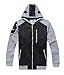 Madhero Men's Contract Color Full-zipper Fashion Hoodie