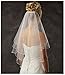Shine Love 2016 3 Layer Beading Short Tulle with Comb Bride Wedding Veil 11054