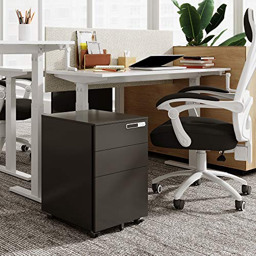 DEVAISE 3Drawer Mobile File with Smart Lock, PreAssembled