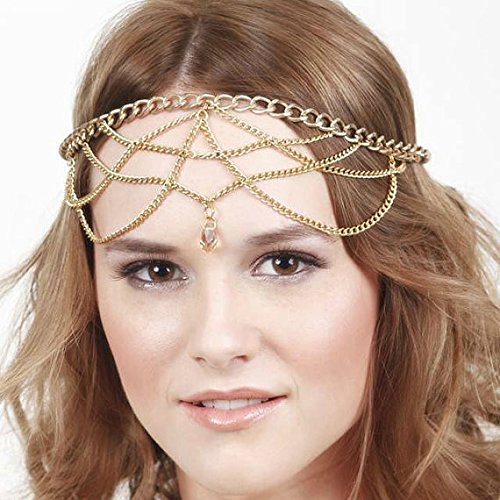Unijew Gold Head chain indian diamond african head chain