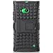 Fosmon [Rugged] Nokia Lumia 735 Case - HYBO-Ragged Heavy Duty Hybrid Protective Cover with Kickstand (Black)