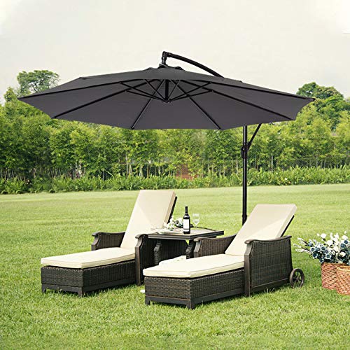 Mondeer Sonnenschirm 300 cm, Ampelschirm mit Kurbelgriff, Höhenverstellbarer Alu Wasserdichter UV-Schutz, für Garten… – Bild 3