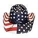 USA American Flag Straw Cowboy Hat w/ Shapeable Brim, Red, White, Navy Blue