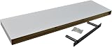 Harbour Housewares 100cm White Floating Wall Shelf Concealed Bracket view 4