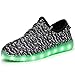 Joansam 7 Colors LED Luminous Unisex Sneakers Men & Women USB Charging Light Colorful Glowing Leisure Flashing Shoes Sprot Shoes JSSB07-38 Black