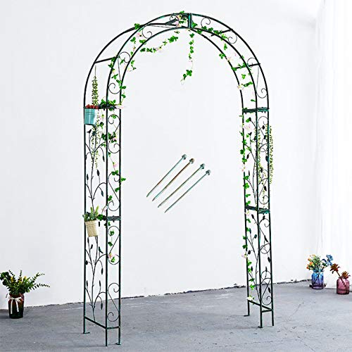 SYLJ Rosenbogen mit Verzierung, witterungsbeständig Stereoscopic Metall Garden Arch Arbor Gartenlaube Torbogen, Outdoor…
