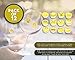 Wine Glass Charms – 12-Piece Suction Cup Wine Charm Drink Markers – Decorative Wine Glasses Tags with Funny Emoji Faces Icons, Yellow