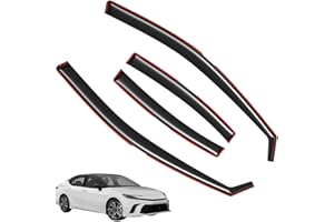LONGKEES in-Channel Window Visors Rain Guards FIT Toyota Camry Side (2025-2026) – 4-Piece in-Channel Dark-Smoke Polycarbonate Vent Deflectors