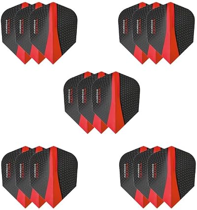 Harrows Retina Dart Flights 5 Sets 15 Flights 100 Micron Red UK Made
