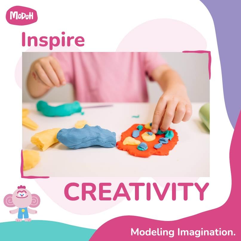 MODOH Plasticine Oil Based Modeling Clay, Non Hardening Reusable Clay, Non Toxic No Bake Professional Oil Base Sulfur Free Sculpting Clay (White)