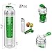 STRONG Tritan Sport Fruit Infuser Water Bottle(3 Color Option) 27oz - BPA Free (Green)