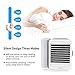 Personal Air Conditioner Air Cooler Fan, 3 in 1 USB Portable Mini Space Cooler, Evaporative Humidifier, Purifier, Cooling Fan for Home Offices Kitchen 2A Charger Included(White)