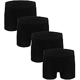 ZLYC Men's Cotton Mid Rise Trunks Stretch Breathable No Fly Pouch Underwear