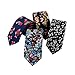 Mantieqingway Slim Ties Men's Cotton Printed Floral Neck Tie Flower Neckties (010)