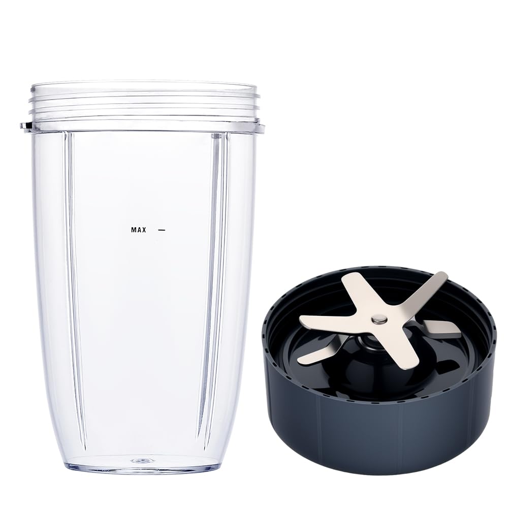Photo 1 of Upgrade Blender Cup and Blade Fit for Nutribullet 600w/900w, Replacement Parts 24oz Cup and Extractor Blade, Blender Accessories (2 Pcs)
