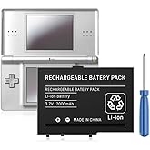 DS Lite Battery Replacement, Compatible with for Nintendo DS Lite NDSL NDS Lite USG-001 Light USG-003 Handheld Game Console,