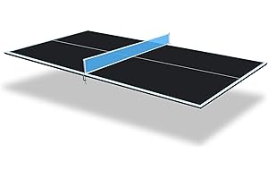 GENERIC Ping Pong Table Top for Billiard Table, 7FT/8FT/9FT Foldable Table Tennis Table Topper for Pool Table, Indoor Outdoor Table Tennis Conversion Top w/Net & Premium Foam Padding