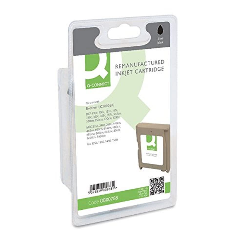 Q-Connect Brother Remanufactured Inkjet Cartridge LC1000BK - Black
