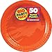 Amscan 640013.05 Paper Dessert Plates, 7-Inch, Orange Peel