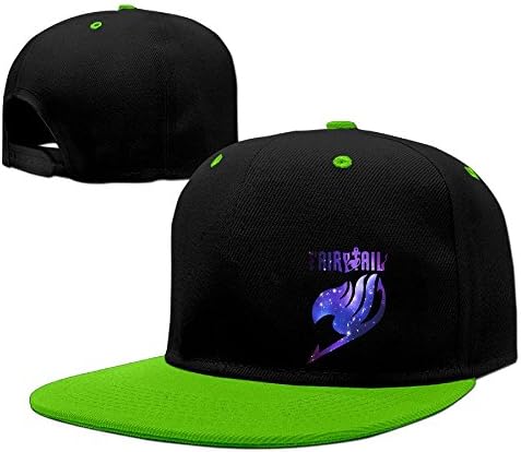 ZiWaeRzn Men Fairy Tail Anime Purple Logo Funny Golf KellyGreen Cap Hat Adjustable Snapback