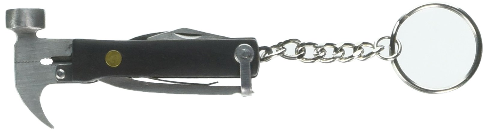 Kikkerland KR13-BK Wood Mini Hammer Multi Tool, Black