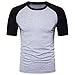 MUSE FATH Mens Casual Raglan T-Shirt, 100% Cotton Short Sleeve Baseball Jersey Tee Shirt