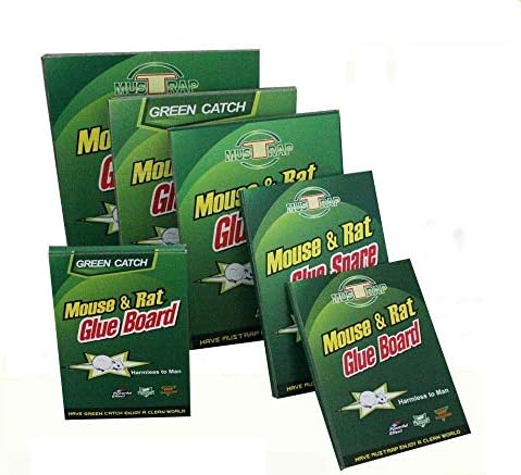 Sticky Mouse Glue Traps - Pack of 4 Glue Board Trap for Mice Rats Rodents Cockroaches Bugs Ants Spiders Scorpions