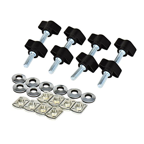 Click Here to See More Images TOOGOO(R) Hard Top Thumb Screw Set of 8 Quick Removal with Nuts Kit Fitting for All 1995-2016 Jeep Wrangler YJ TJ JK Models