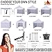 ABCCANOPY Ez Pop up Canopy Tent with Awning and Sidewalls 10x10 Market -Series, Pink