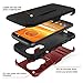 Motorola Moto E5 Plus Case/Moto E5 Supra Case W [Tempered Glass Screen Protector] [Built-in Kickstand] Full Body Shockproof PC Back Cover Soft TPU Inner Armor Swivel Combo Holster Belt Clip,PC-Red