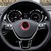 etopmia Aluminium Trim Car Steering Wheel Logo Sticker fit VW Volkswagen Golf 6 Golf 7 Polo Tiguan Passat B7 Touran Scirocco Beetle primary
