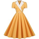 ODIZLI Women's Summer Retro Vintage Sleeveless Floral Polka Dot Print Midi A-line Dress S-2XL