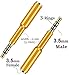Josi Minea x3 Pcs 3.5mm Gold Audio Jack Extender Headphone Adapter with Gold Plated 4-Pole Connectors for Apple iPhone 6/6S/6+/5S/SE Samsung Galaxy S9/S8/S7/S6/S5 Most Smartphones & Tablets [ 3 Pack ]