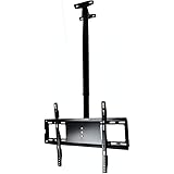 Henxlco Adjustable Ceiling TV Wall Mount Tilt Bracket Fits Most 26 28 32 40 42 47 50" LCD LED Plasma, Some up to 55" Flat Panel Screen Display with VESA 400x400 400x300 400x200 300x300 200X 200mm