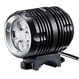 Revtronic 1600 Lumens Bike Light - Cree LED Bike Lights - Mountain Bike Headlight Bundle with 5200mAh Rechargeable Battery Pack, AC Charger