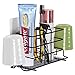 Toothbrush Holder Bamyko Stainless Steel Toothpaste Holder Wall Mounted for Bathroom Storage - Black