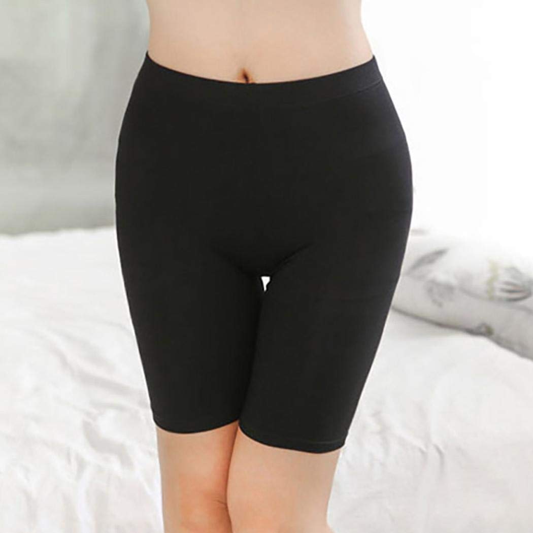 UpBeauty New Women Solid Comfortable Elastic Waist Underwear Panties Boy Shorts S-3XL Black