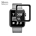 Apple Watch 38mm 3D Screen Protector (Series 1, Series 2, Series 3), Atill Tempered Glass Screen Protector [Anti-scratch] [Bubble-free] for Apple iWatch [1 Pack, Black]