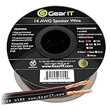 14AWG Speaker Wire, GearIT Pro Series 14 AWG Gauge Speaker Wire Cable (50 Feet / 15.24 Meters) Great Use for Home Theater Speakers and Car Speakers Black