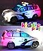 Kiddie Play Battery Operated Bump and Go Toy Ambulance and Police Car Play Set for Kids with Siren and Flashing Lights