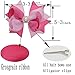 LCLHB Boutique Two-tone Stacked bows Barrette for Newborn Kids Teens Set of 20