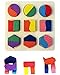 Amberetech Wooden Toys Montessori Color Math Shapes Geometric Puzzles,5.9inches,Pack of 3